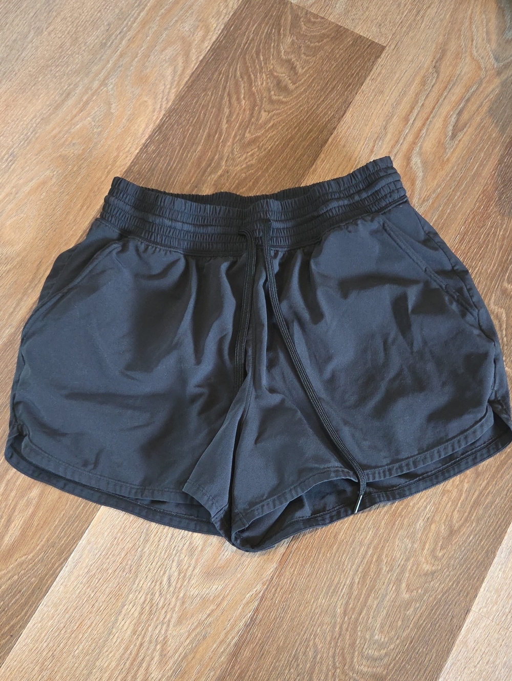 Women's Athletic Drawstring Shorts - Black